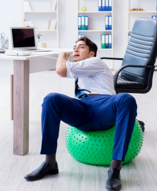 Posture ball for online desk